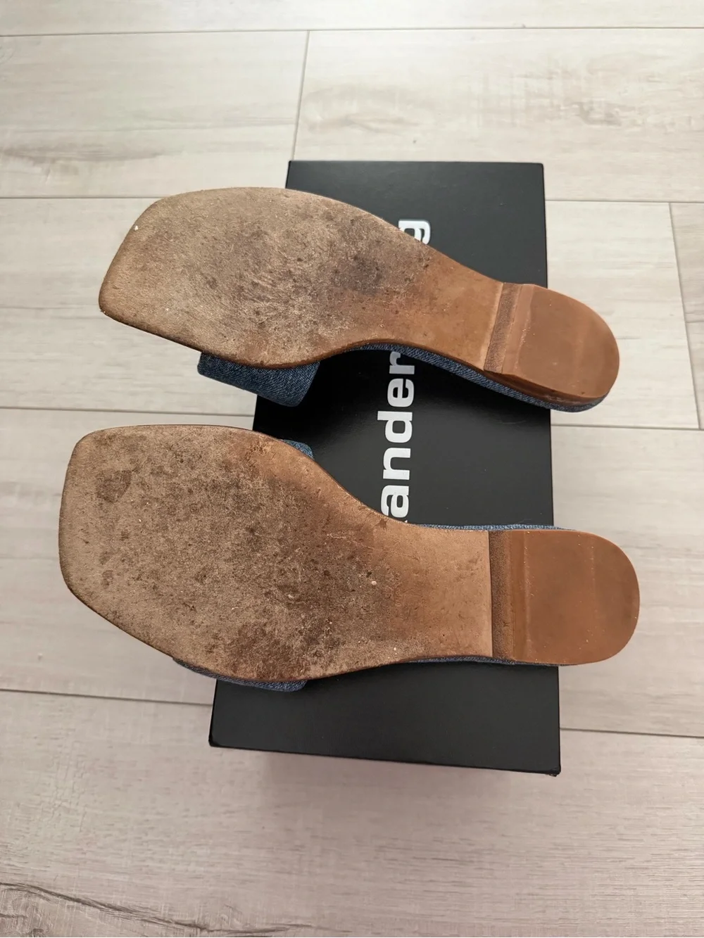 Alexander Wang denim slide